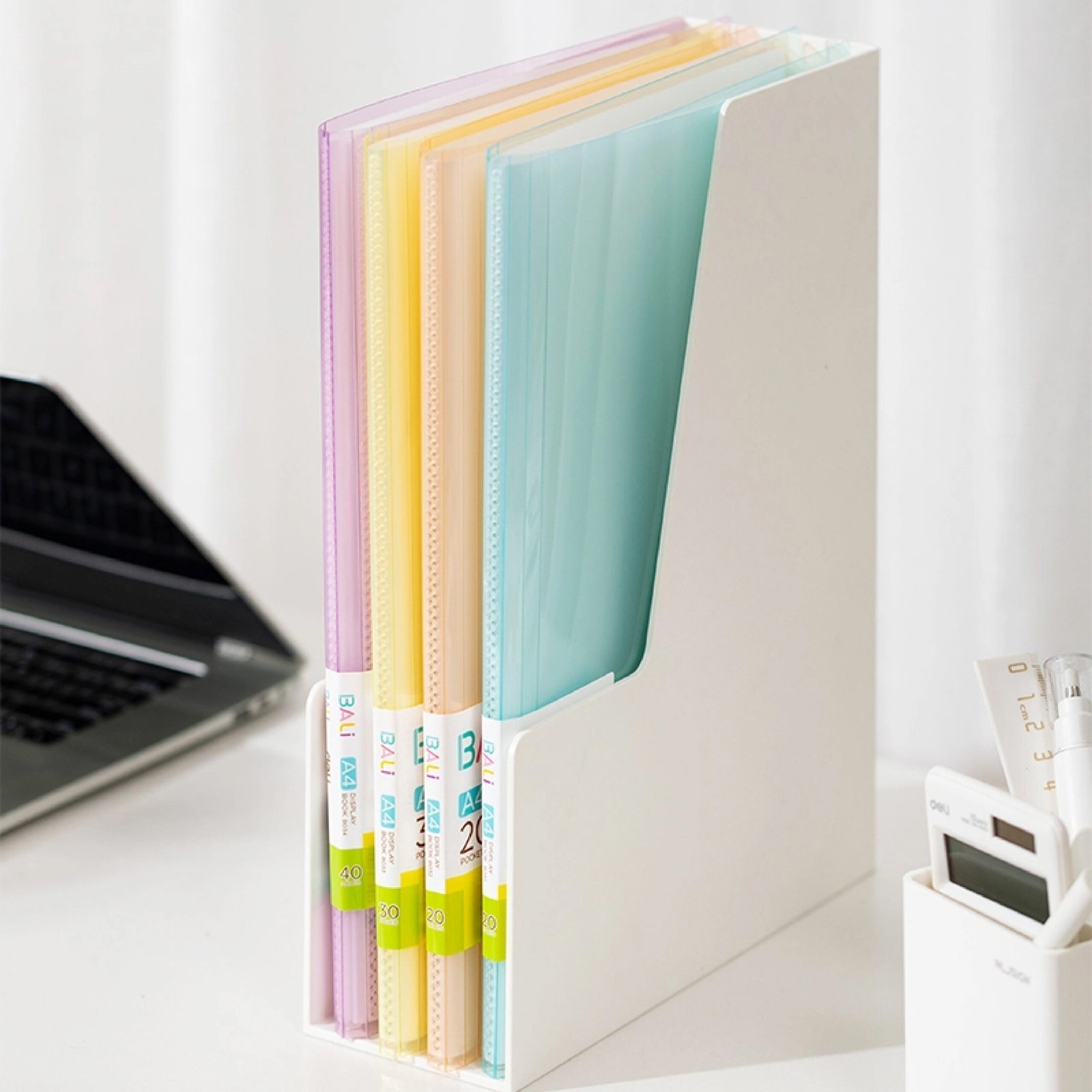 ديلي مصنف كتاب - 20 صفحة - قياس - A4 ألوان باستل / أزرق / أحمر / نهدي أصفر) - EB032