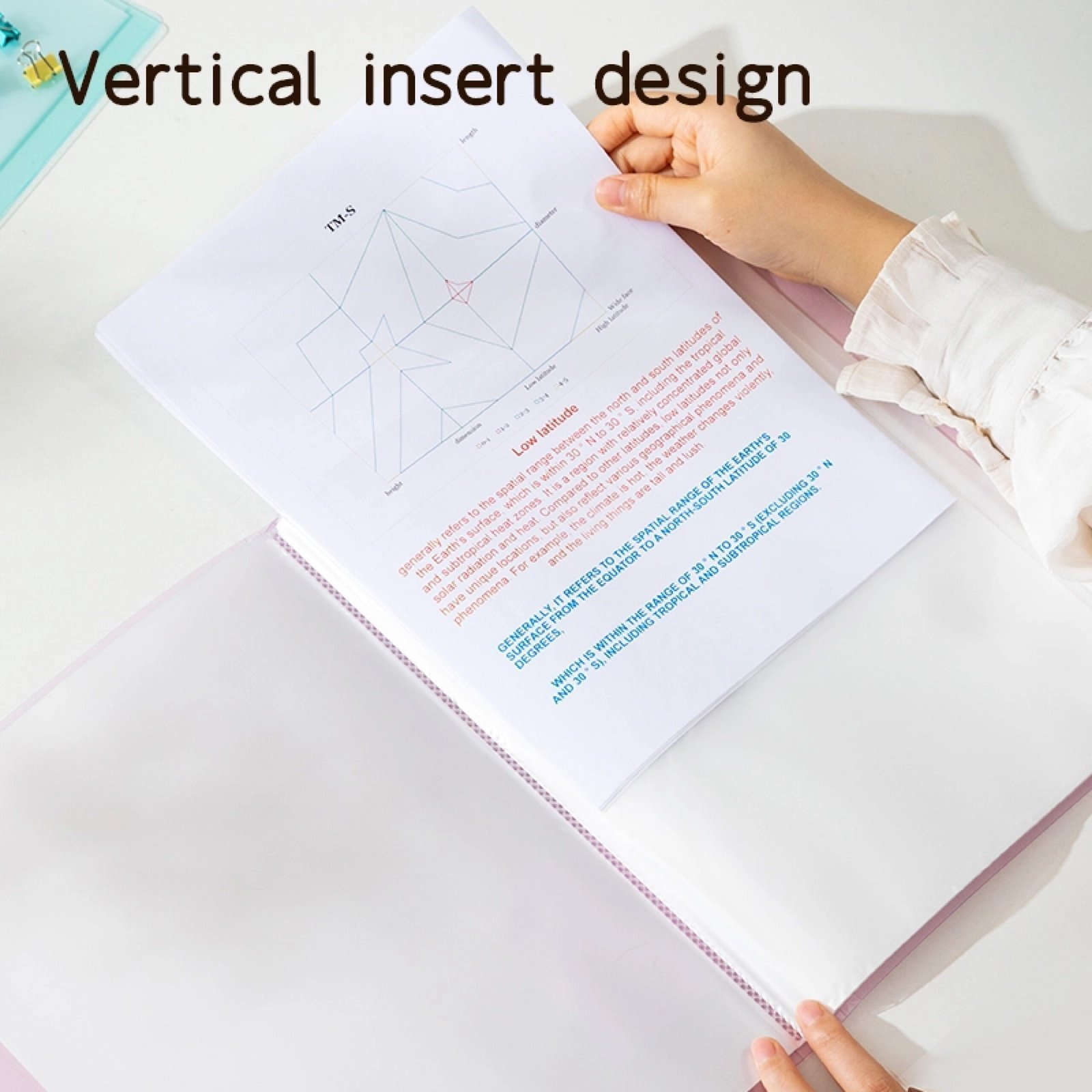 ديلي مصنف كتاب - 40 صفحة - قياس - A4 ألوان ياستل / أزرق الأحمر / تهدي أصفر) - EB034