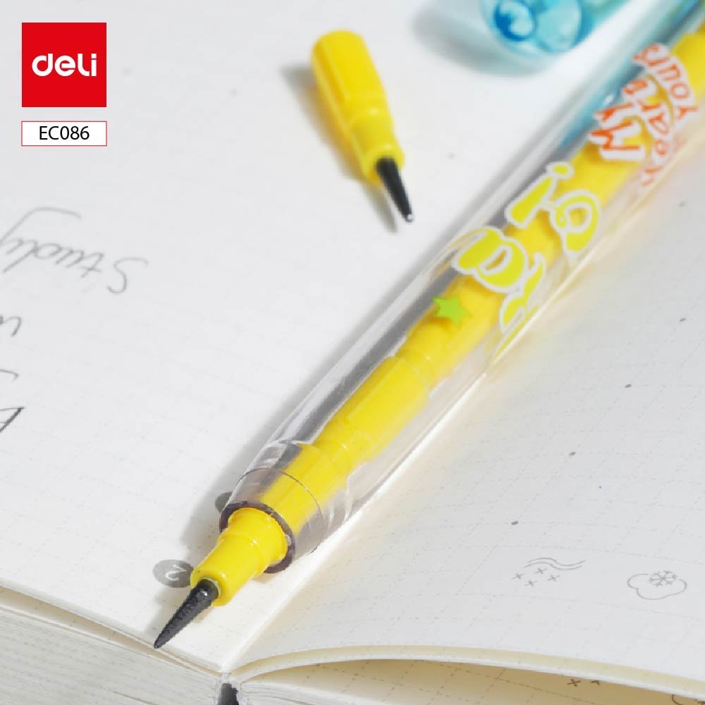 ديلي قلم رصاص - بدن شفاف مطبع - EC086