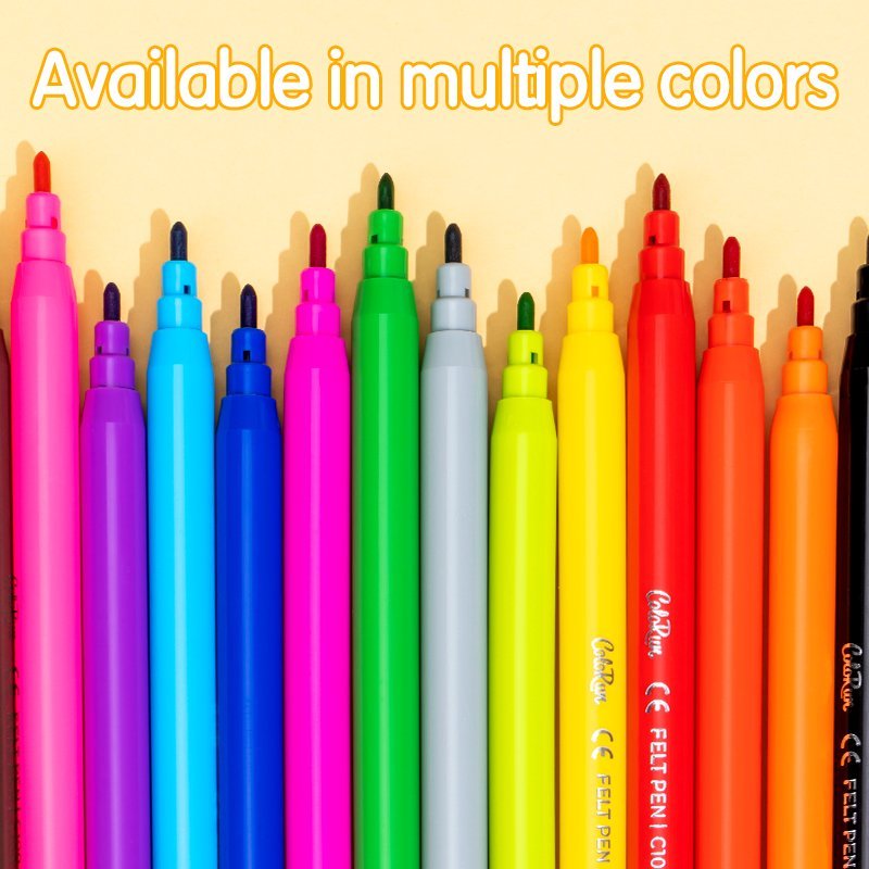 ديلي قلم تلوين فلوماستر طويل - رأس 1.0 مم - 18 لون EC10013