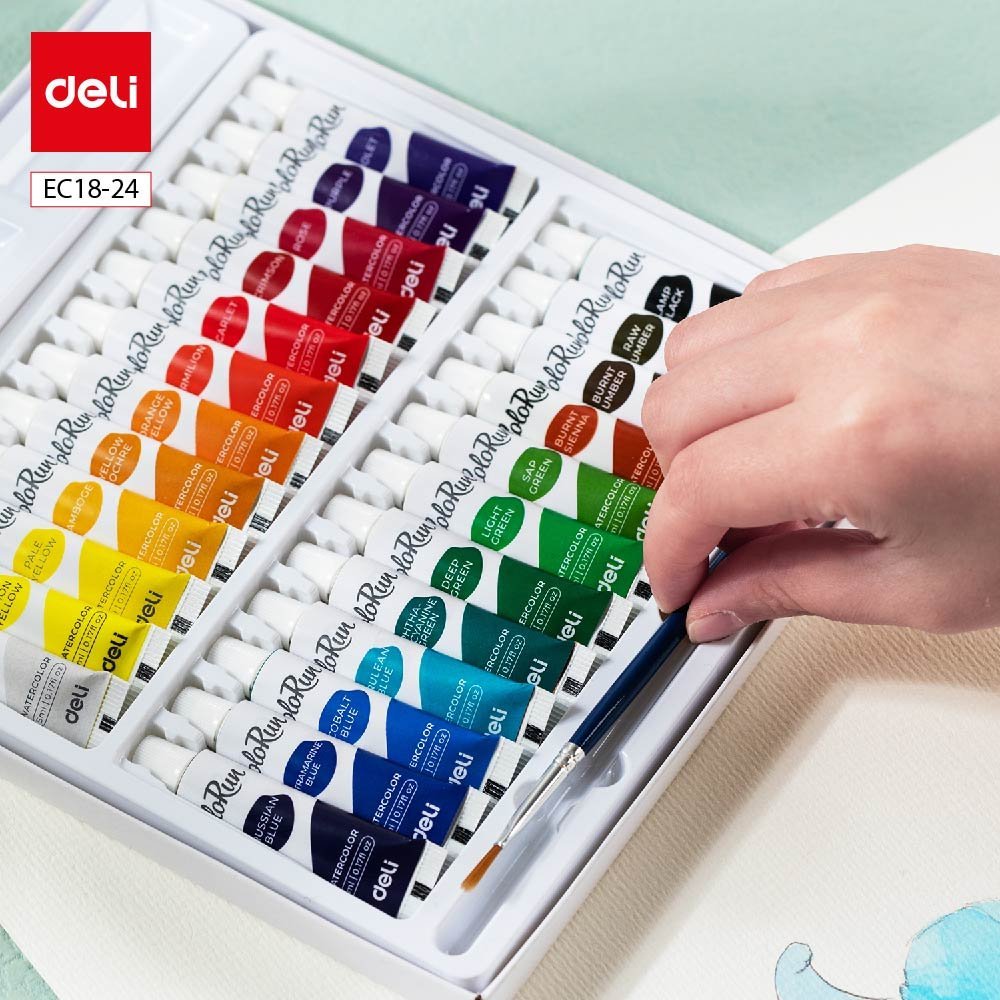ديلي تلوين مائي عصارة 5 مل - 24 لون - مع فرشاة - EC18-24