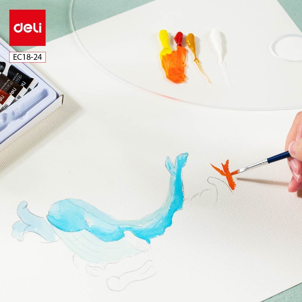 ديلي تلوين مائي عصارة 5 مل - 24 لون - مع فرشاة - EC18-24