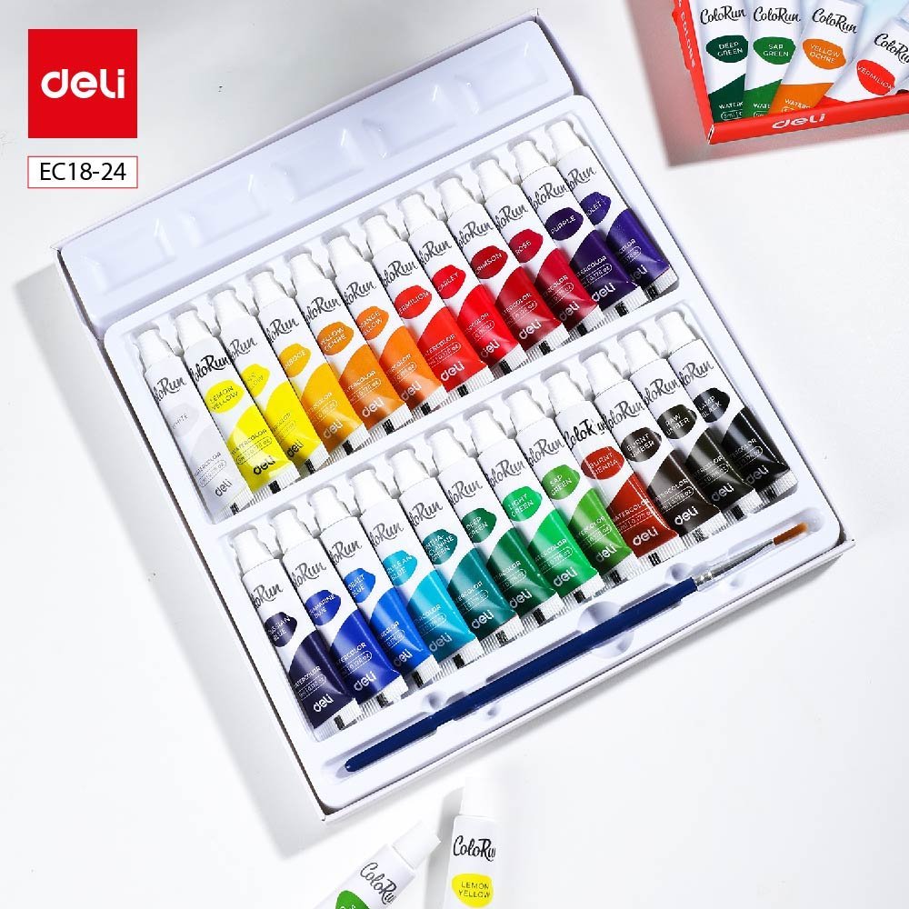 ديلي تلوين مائي عصارة 5 مل - 24 لون - مع فرشاة - EC18-24