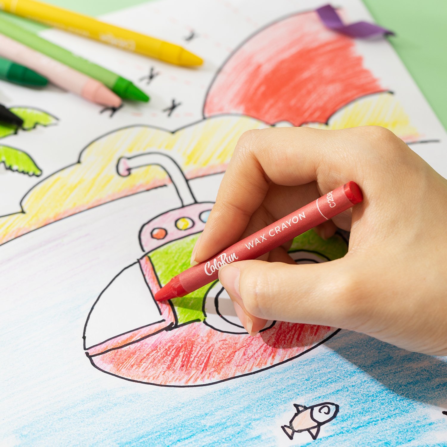 ديلي قلم تلوين شمع دائري - كالاران - 12 لون EC20800