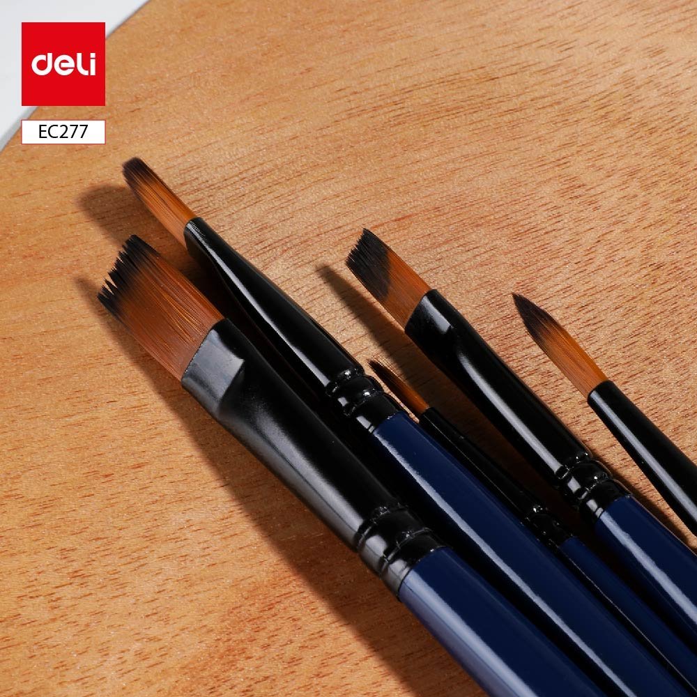 ديلي مجموعة فرشاة رسم ألوان مائية - 6 قطع - ألمينوم الناعم - ألوان مختلفة - EC277