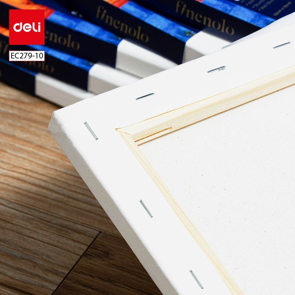 ديلي لوحة قماشية - كانفاس مشدودة - قياس 70*50 سم - 100% قطن - أبيض - EC279-10