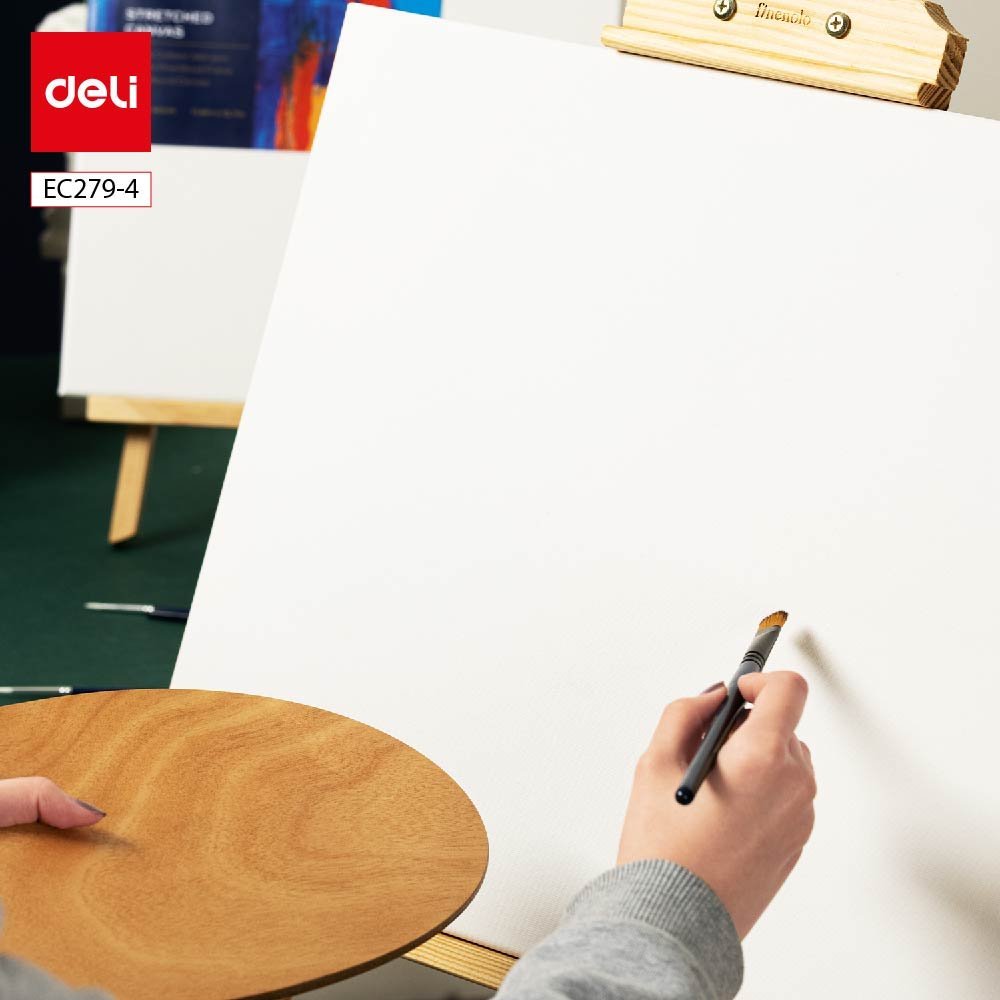 ديلي لوحة قماشية - كانفاس مشدودة - قياس 25*20 سم - 100% قطن - أبيض - EC279-4