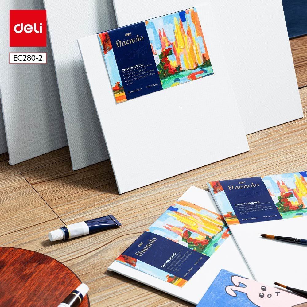 EC280-2 (4) ديلي لوحة قماشية - كانفاس - قياس 20*20 سم - 100% قطن - أبيض - EC280-2