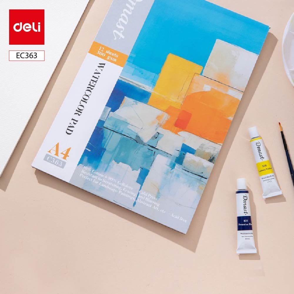 ديلي دفتر رسم للتلوين المائي - 12 صفحة - 300 غرام - A3 - أبيض -EC363