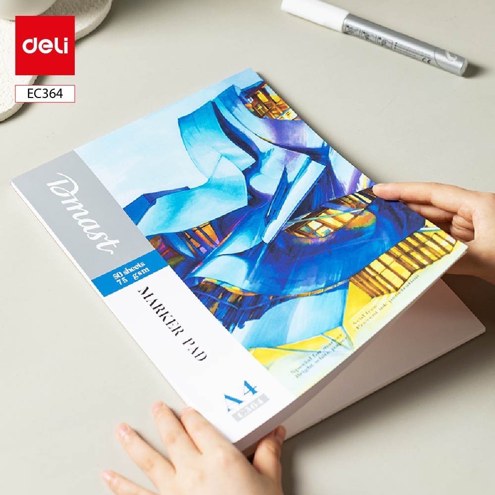 EC364 (4) ديلي دفتر رسم لأقلام التخطيط - 50 صفحة - 75 غرام - A4 - أبيض -EC364