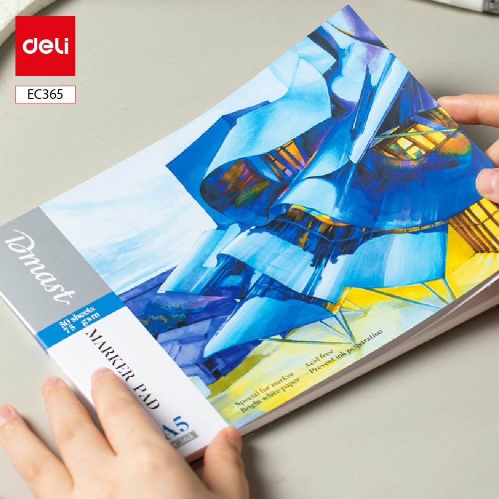 EC365 (3) ديلي دفتر رسم لأقلام التخطيط - 50 صفحة - 75 غرام - A5 - أبيض - EC365