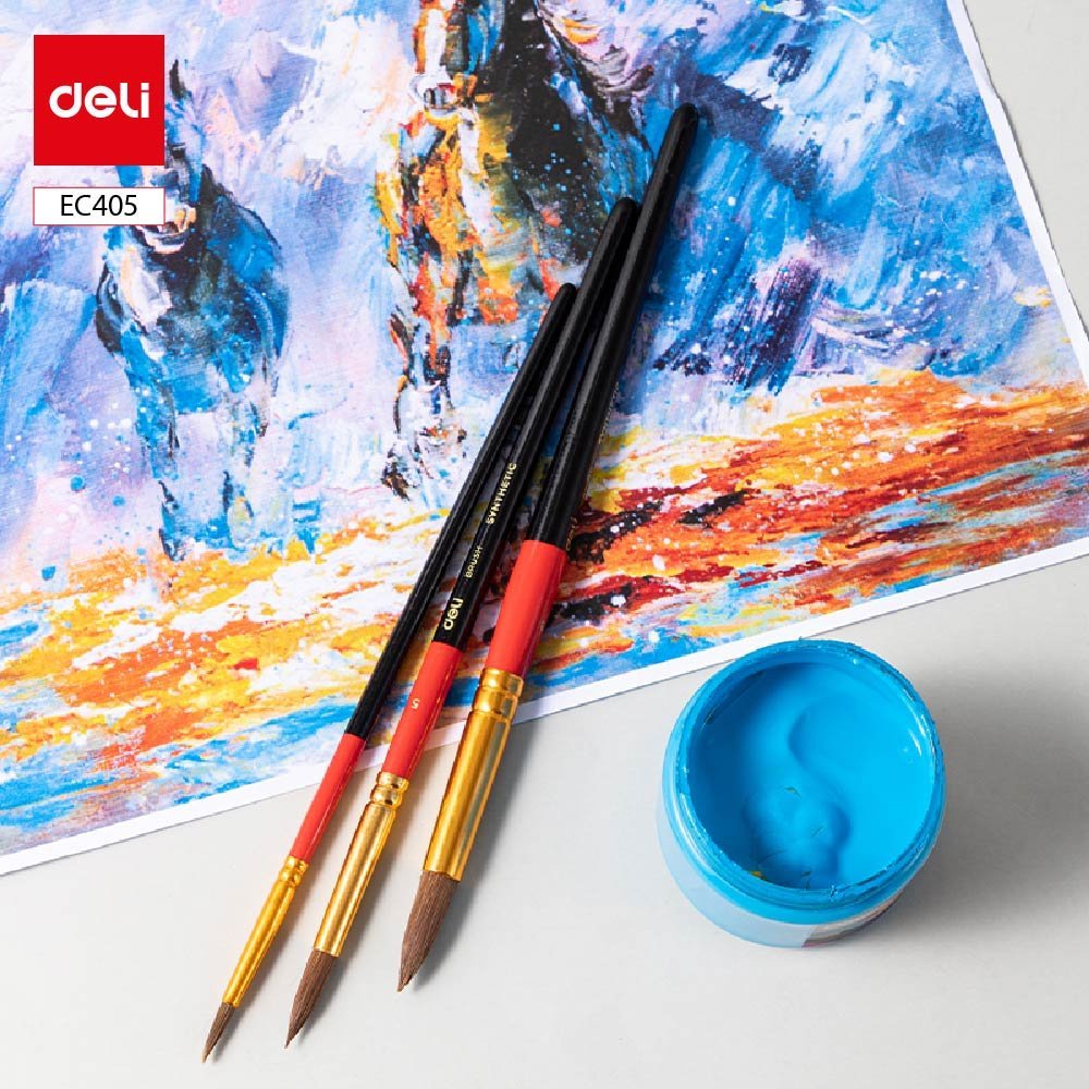 ديلي مجموعة فرشاة رسم - 3 قطع - رأس مبروم - EC405