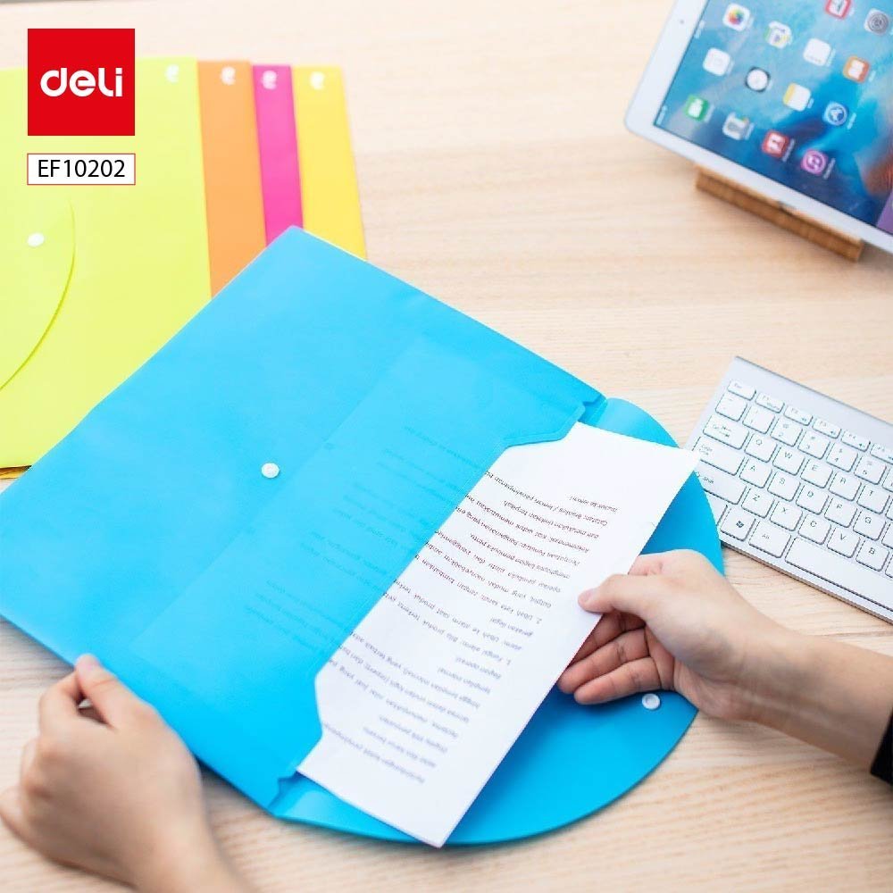 ديلي مصنف كبسة - قياس - A4 ألوان نيون / أزرق / أحمر / أخضر / أصفر برتقالي) - EF10202