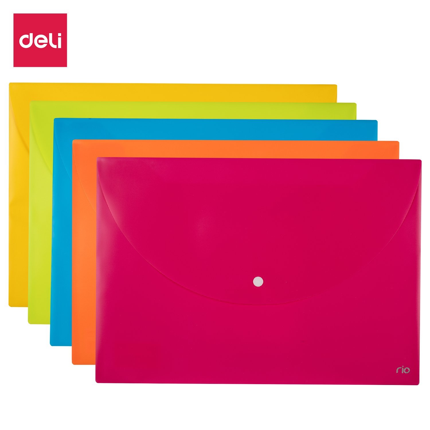 ديلي مصنف كبسة - قياس - A4 ألوان نيون / أزرق / أحمر / أخضر / أصفر برتقالي) - EF10202