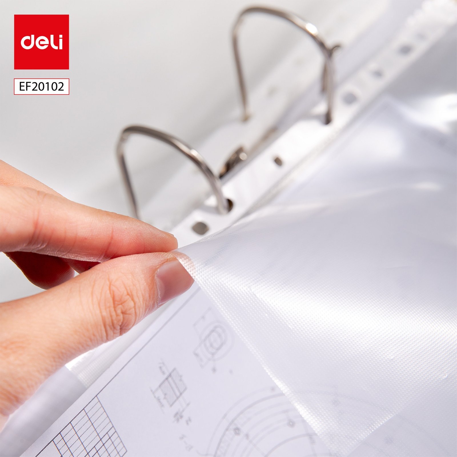 ديلي مصنف مثقب 4A- سماكة 40 -شفاف- EF20102