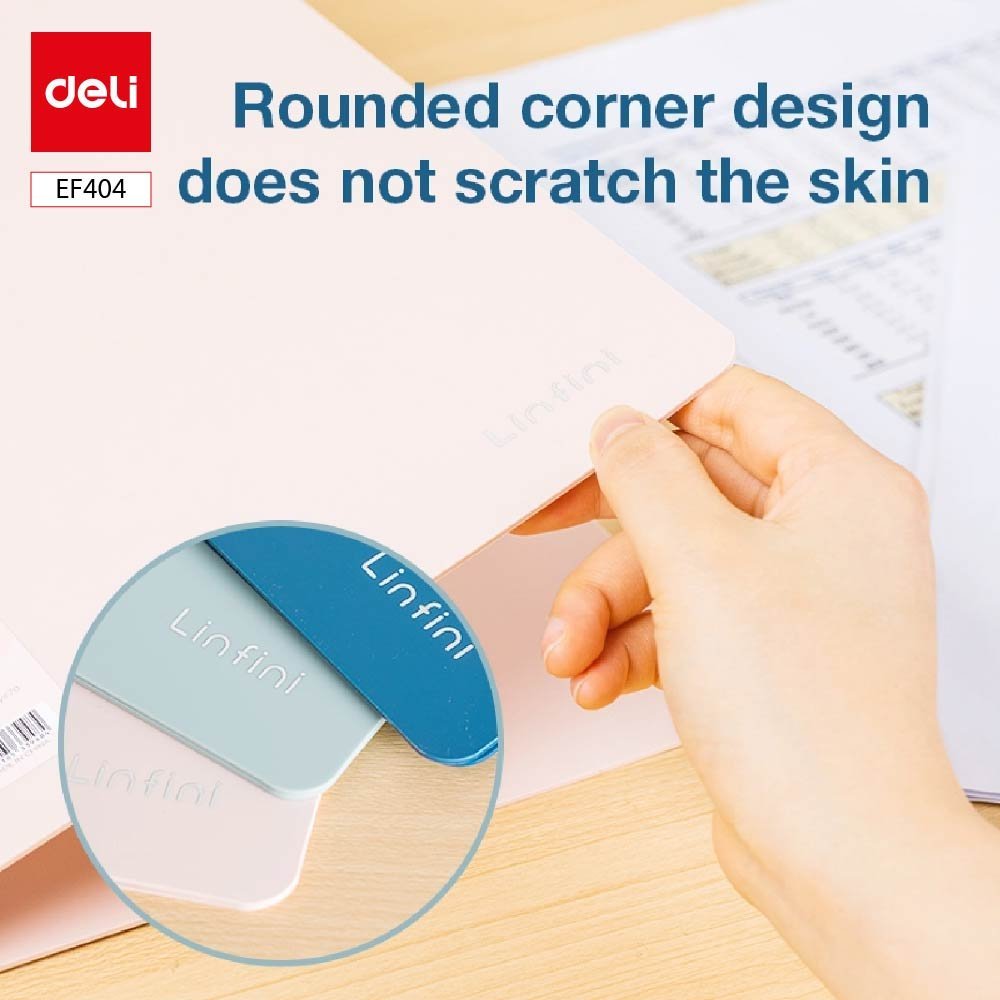 ديلي مسند ورق بلاستيك مع غطاء - علاقة معدن -قياس - A4 أزرق / زيتي / زهر - EF404