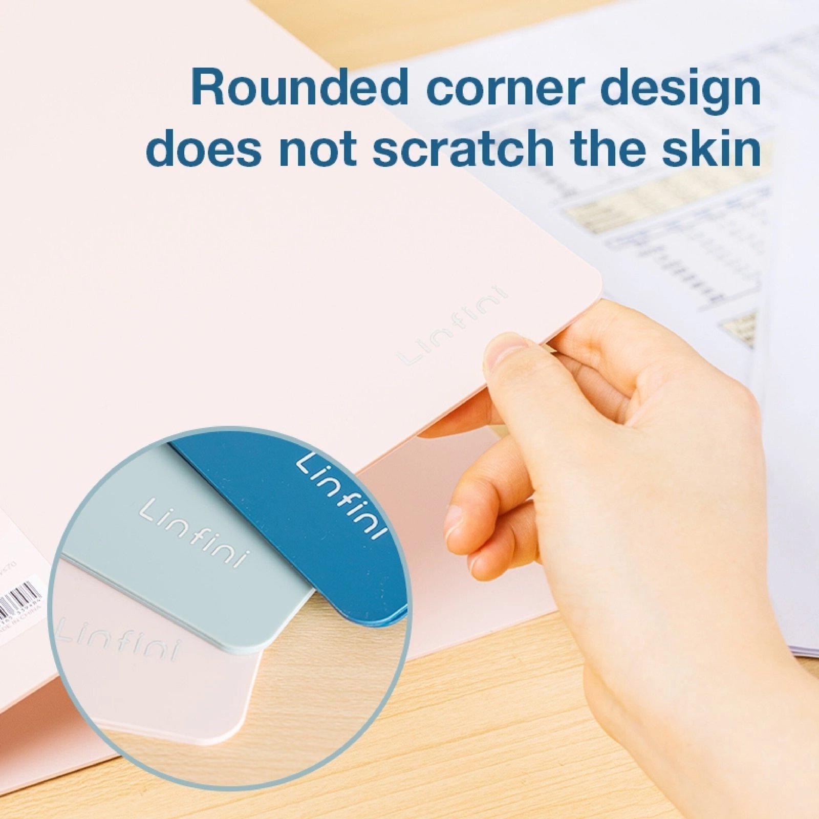 ديلي مسند ورق بلاستيك مع غطاء - علاقة معدن -قياس - A4 أزرق / زيتي / زهر - EF404