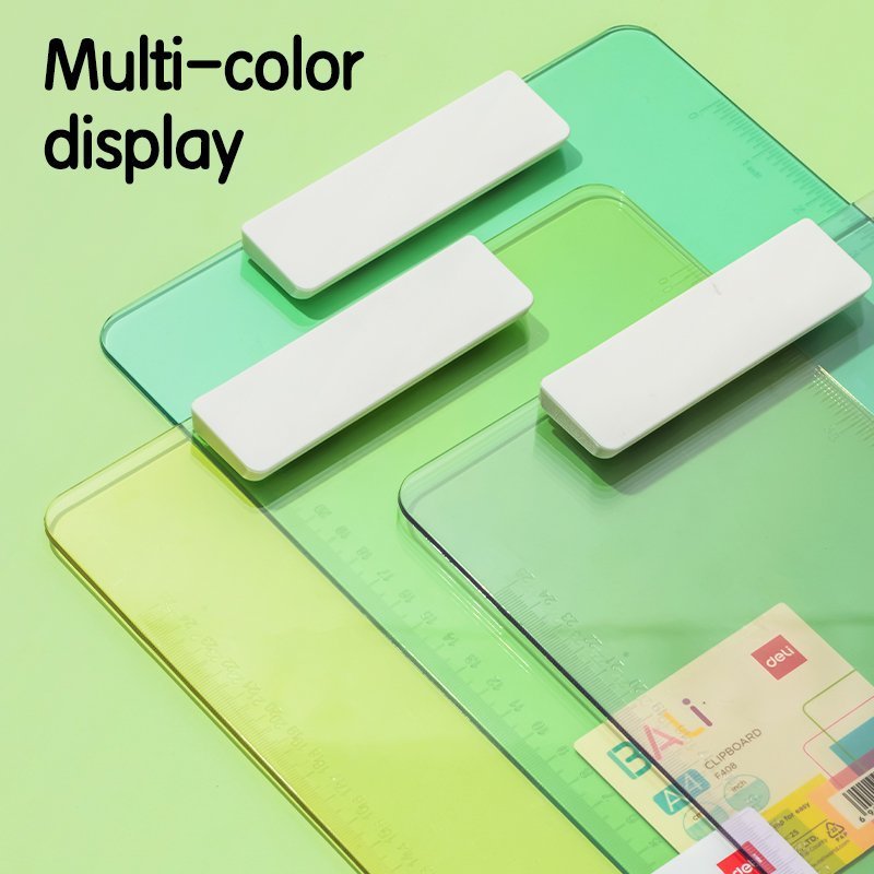 ديلي مسند ورق بلاستيك - علاقة معدن - قياس - A4 أزرق / أصفر / نهدي - EF408