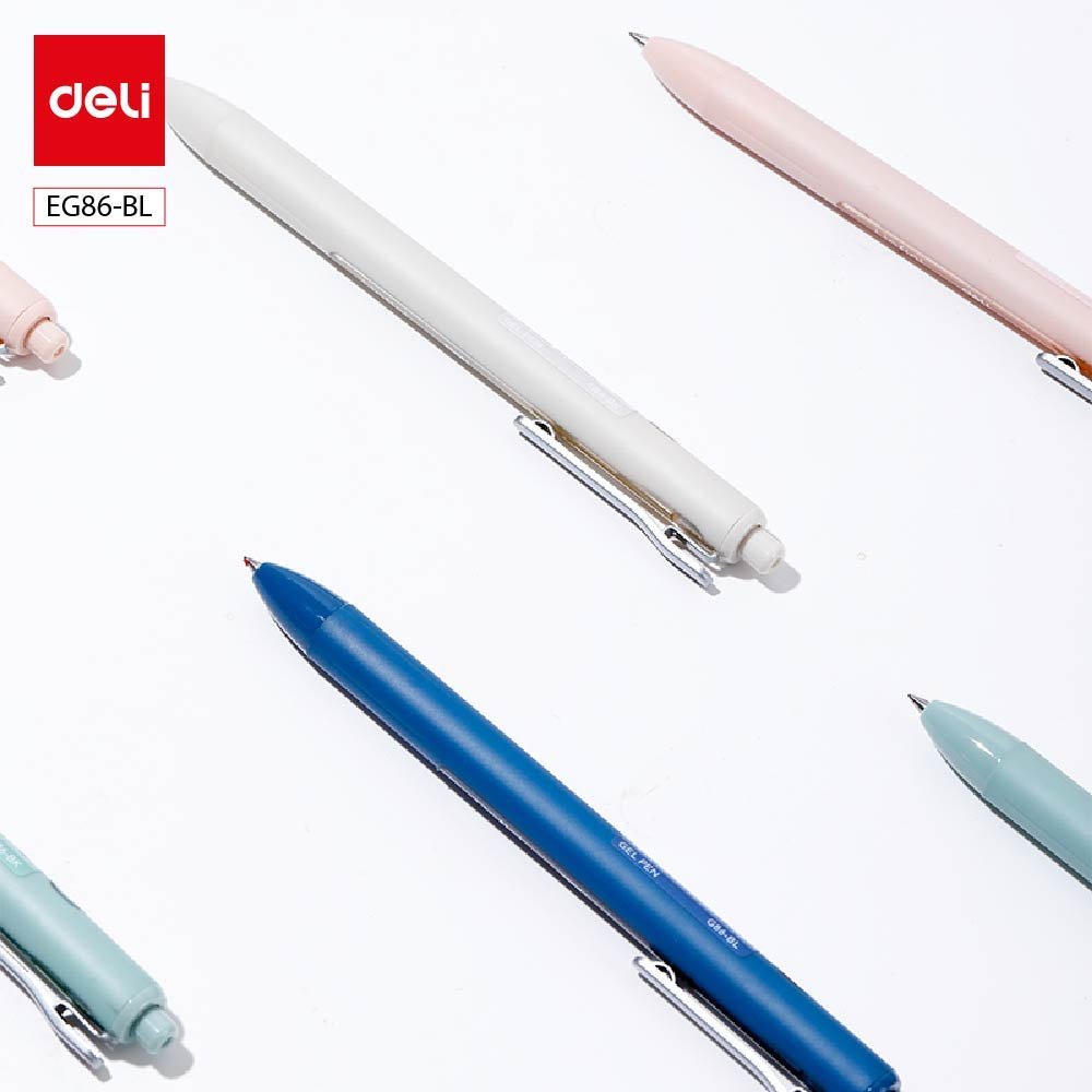 ديلي قلم حبر جل كباس - 0.5 مم - بدن ملون - لون أزرق - EG86-BL