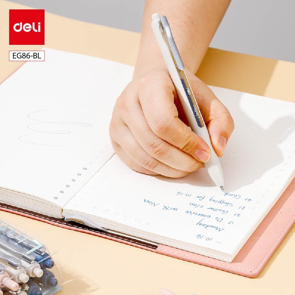 ديلي قلم حبر جل كباس - 0.5 مم - بدن ملون - لون أزرق - EG86-BL