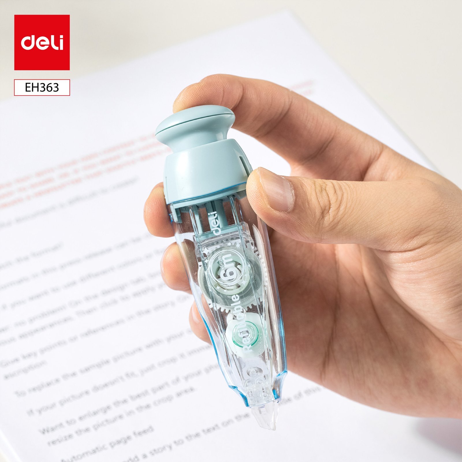 ديلي شريط تصحيح 5-مم6-م-راس كباس- بكرة اضافية-شفاف ملون - EH363