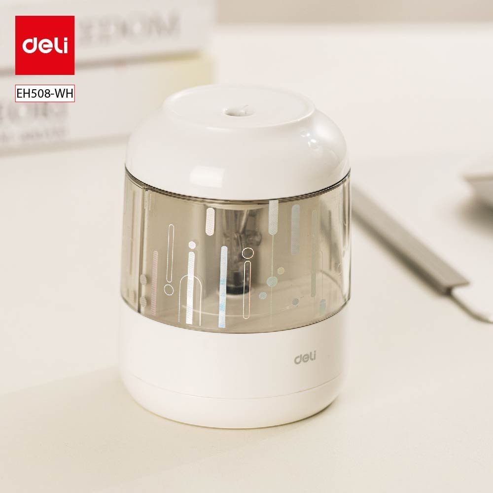 ديلي مبراة كهربائية مع خزان - قياس 6.9-8 مم - أبيض/أزرق - EH508