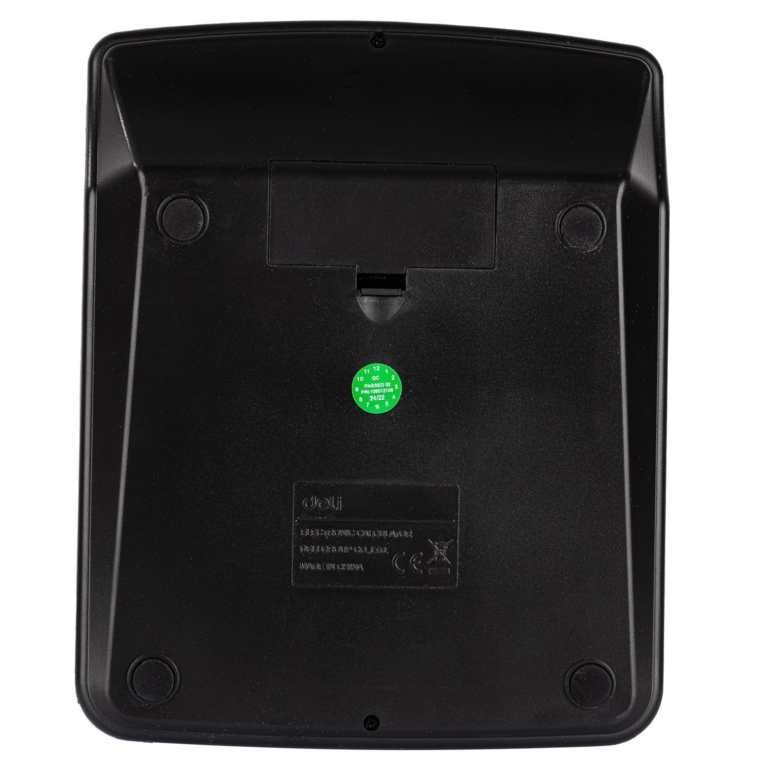 ديلي الة حاسبة مكتبية 12 خانة بلاستيك واجهة معدن فضي-زر مراجعة EM19710