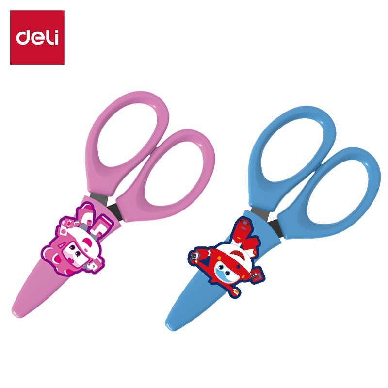 ديلي مقص مدرسي - 13 سم - أزرق/زهر - EM700