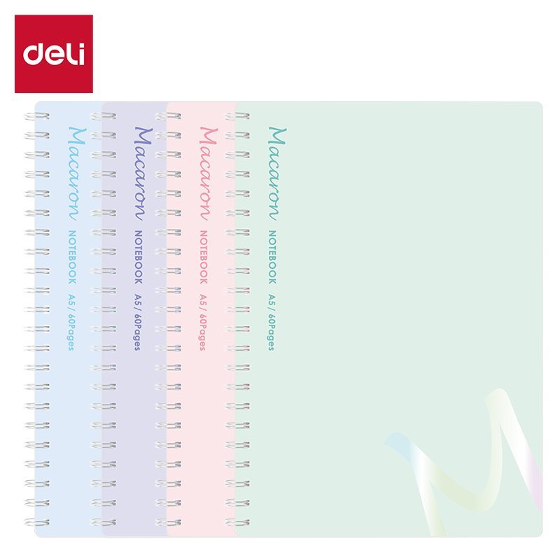 ديلي دفتر ملاحظات - سلك جانبي - 60 صفحة - 70 g - قياس A5 - زهر/بنفسجي/أخضر/أزرق - EN403-A5