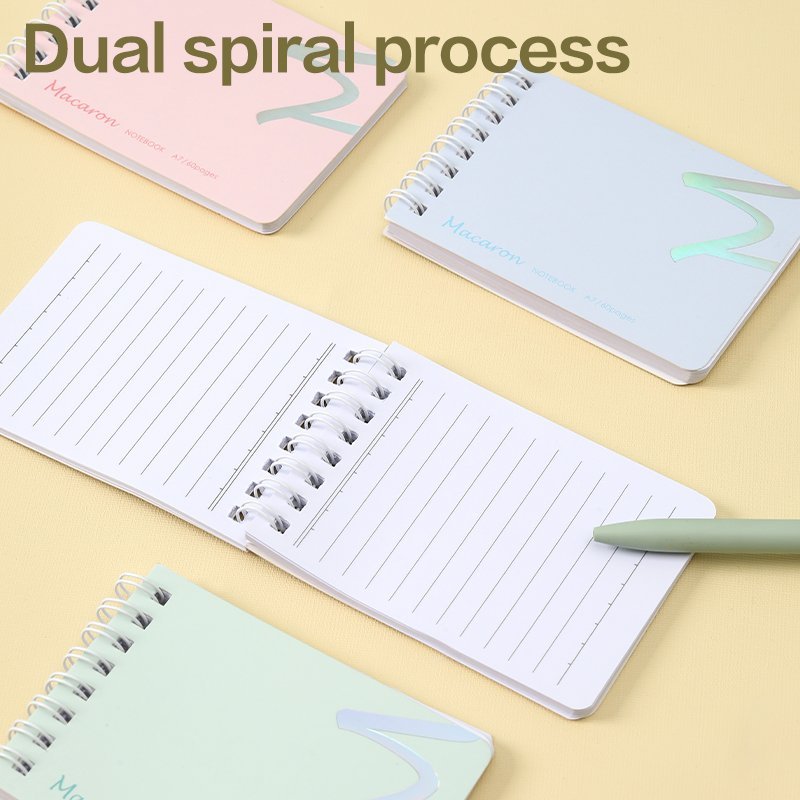 ديلي دفتر ملاحظات - سلك علوي - 60 صفحة - A7 - زهر/بنفسجي/أخضر/أزرق - EN403-A7