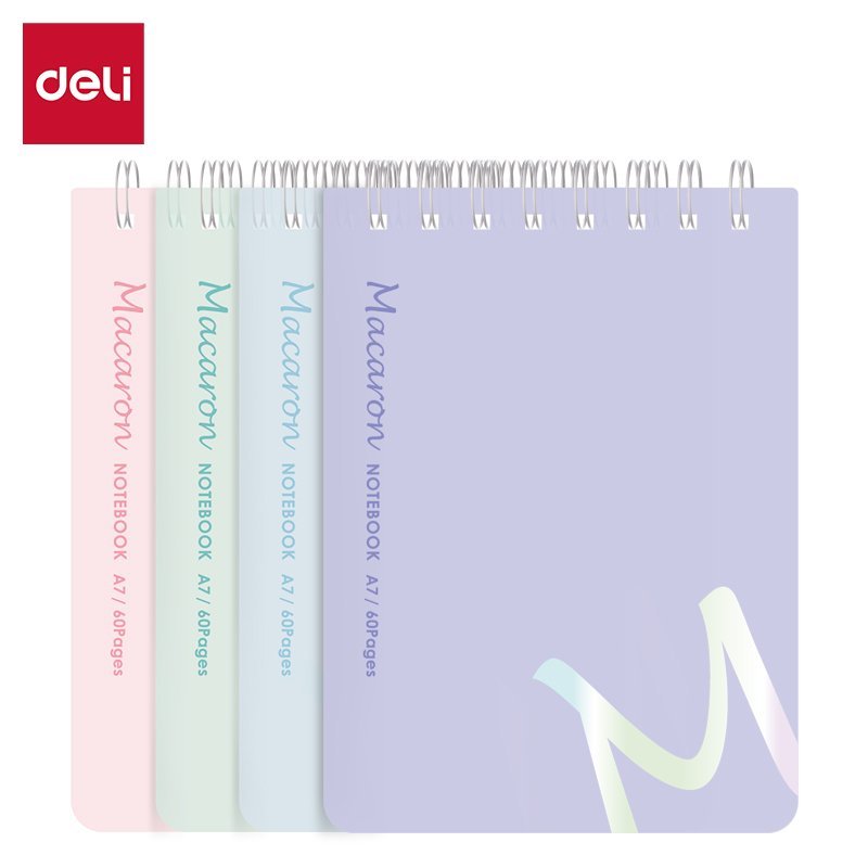 ديلي دفتر ملاحظات - سلك علوي - 60 صفحة - A7 - زهر/بنفسجي/أخضر/أزرق - EN403-A7