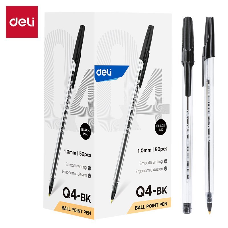 ديلي قلم حبر جاف - بدن شفاف - 1 مم - أسود - EQ4-BK