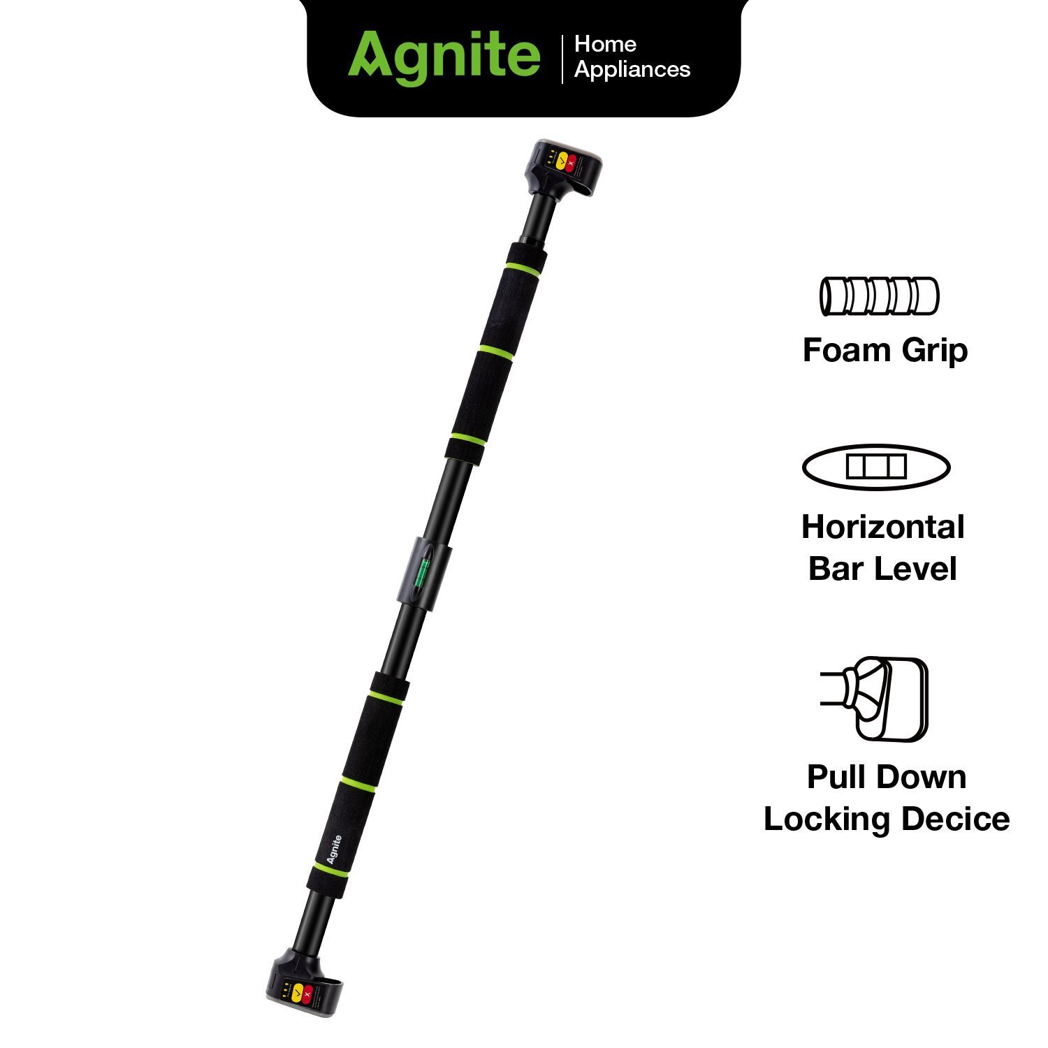 ديلي عصا جداريه لتمرين الثابت - طول قابل للتعديل 90-140 سم - أخضر - R063-GN