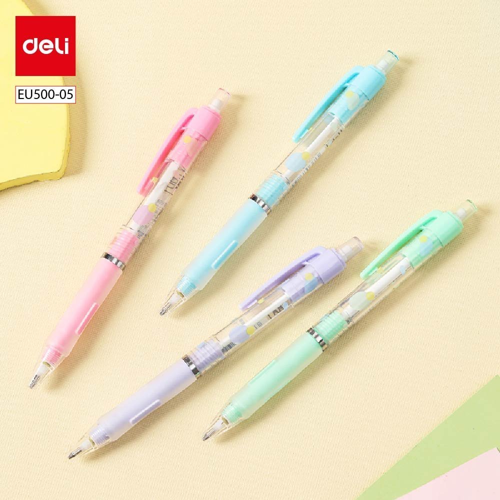 ديلي قلم رصاص كباس - 0.5 مم - بدن بلاستيك ألوان مختلفة - مع ممحاة - EU600-05