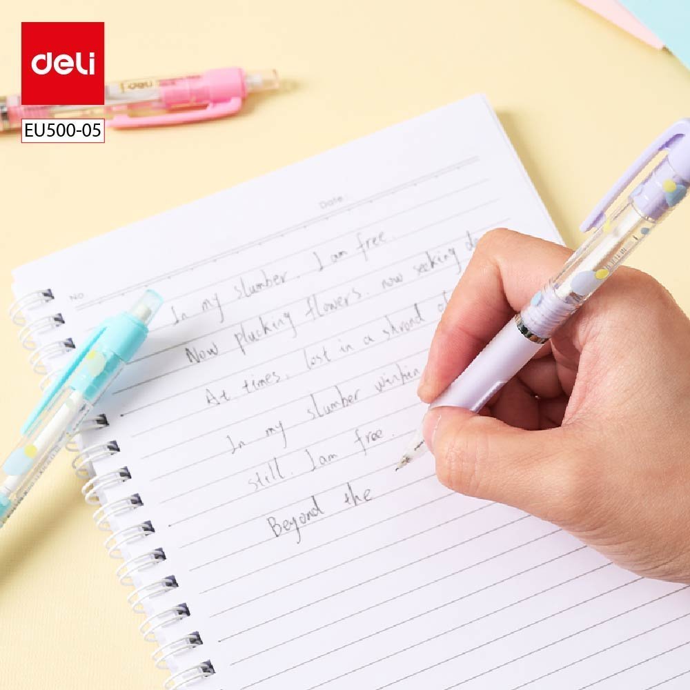 ديلي قلم رصاص كباس - 0.5 مم - بدن بلاستيك ألوان مختلفة - مع ممحاة - EU600-05