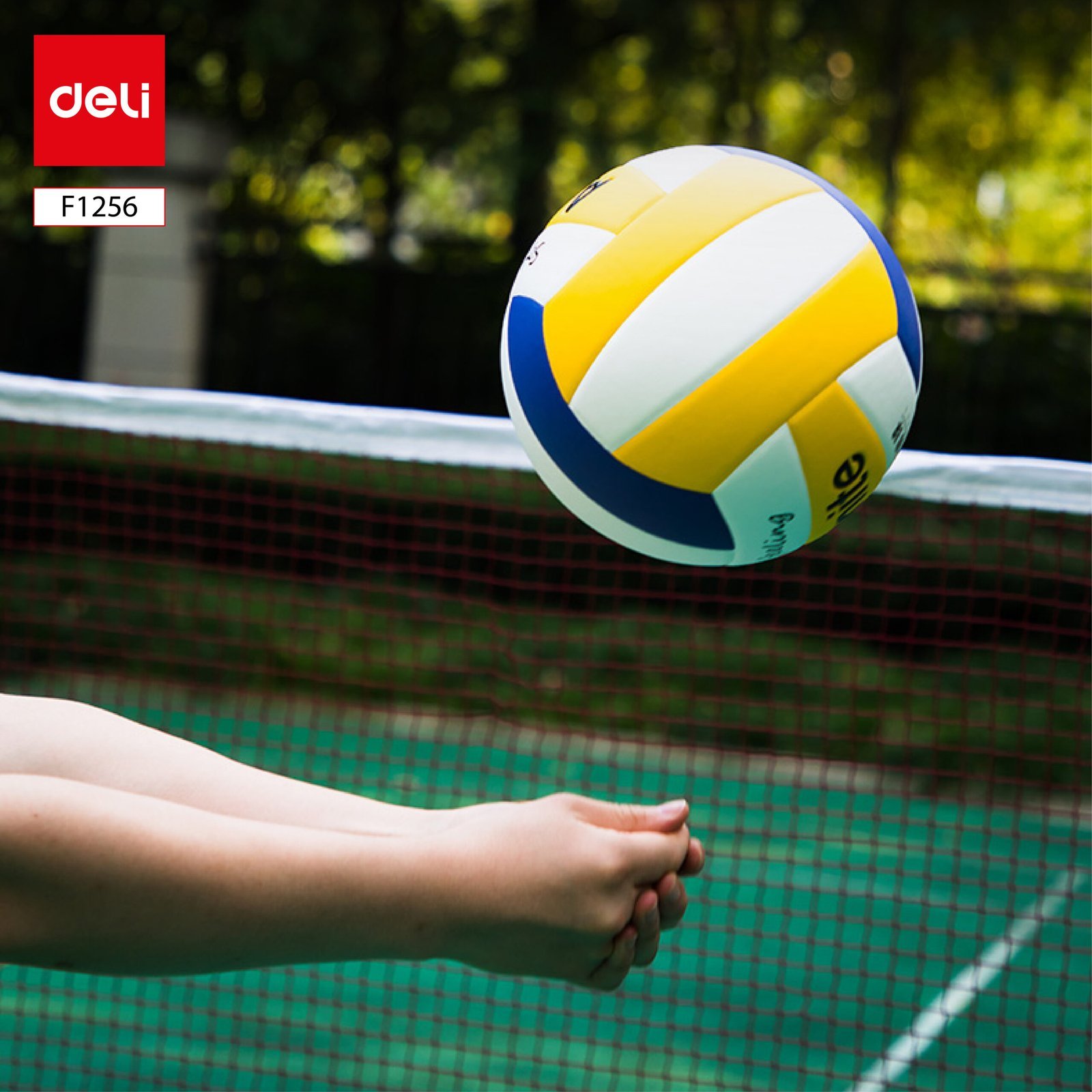 ديلي الكرة طائرة - نمرة 5 - أحمر + أصفر + أزرق -F1256