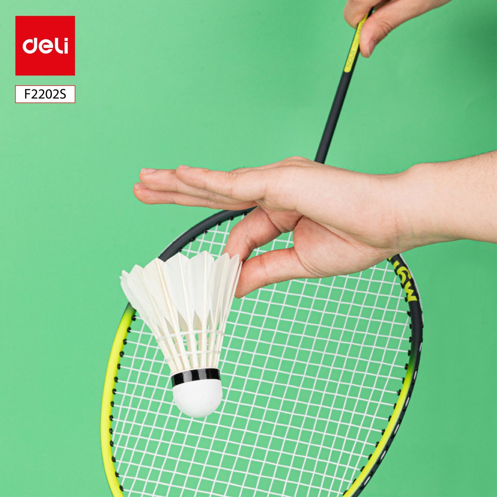 ديلي ريشة مضرب - ريش طبيعي مستقيم - بيضاء F2202S