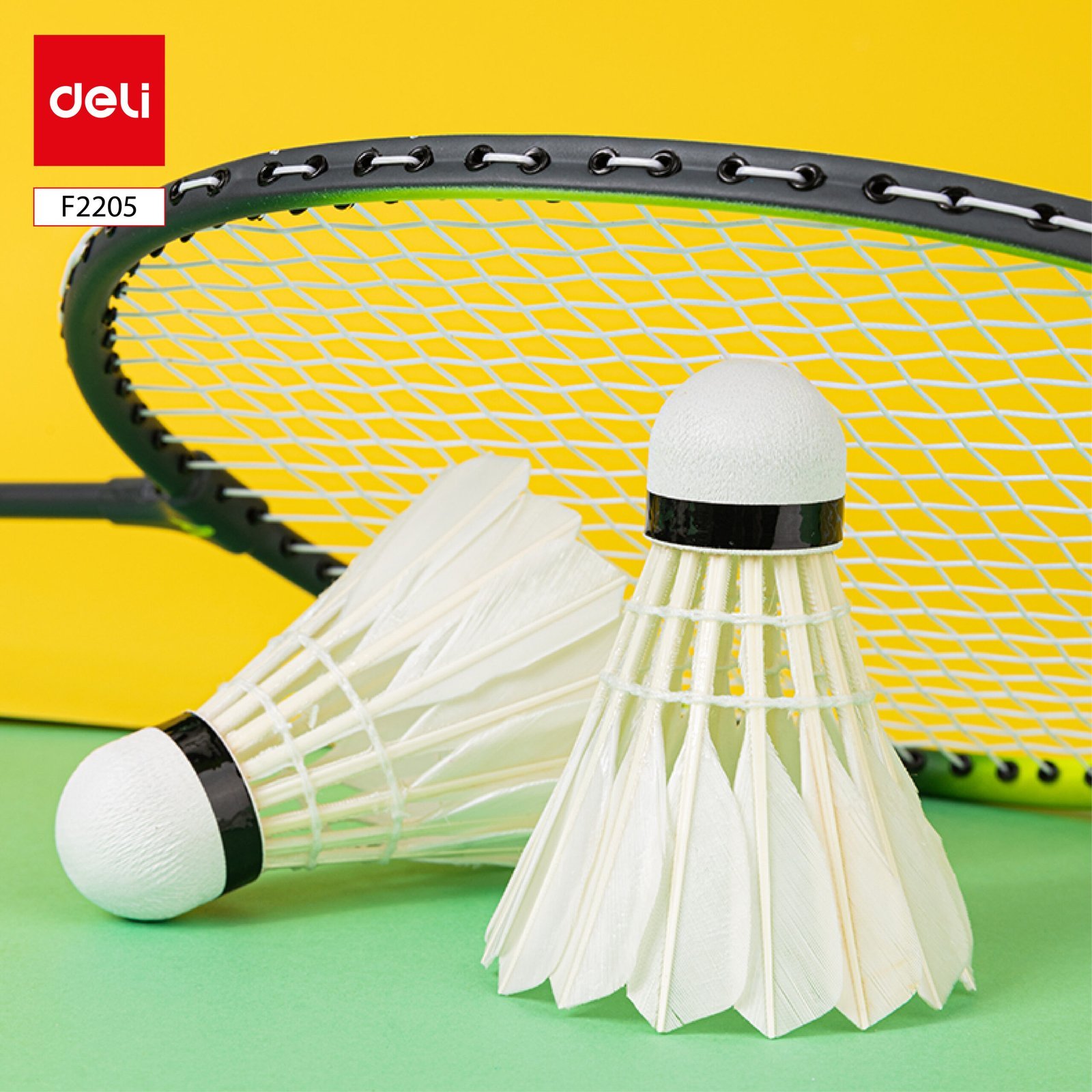 ديلي ريشة مضرب - ريش طبيعي مدور - بيضاء -F2205