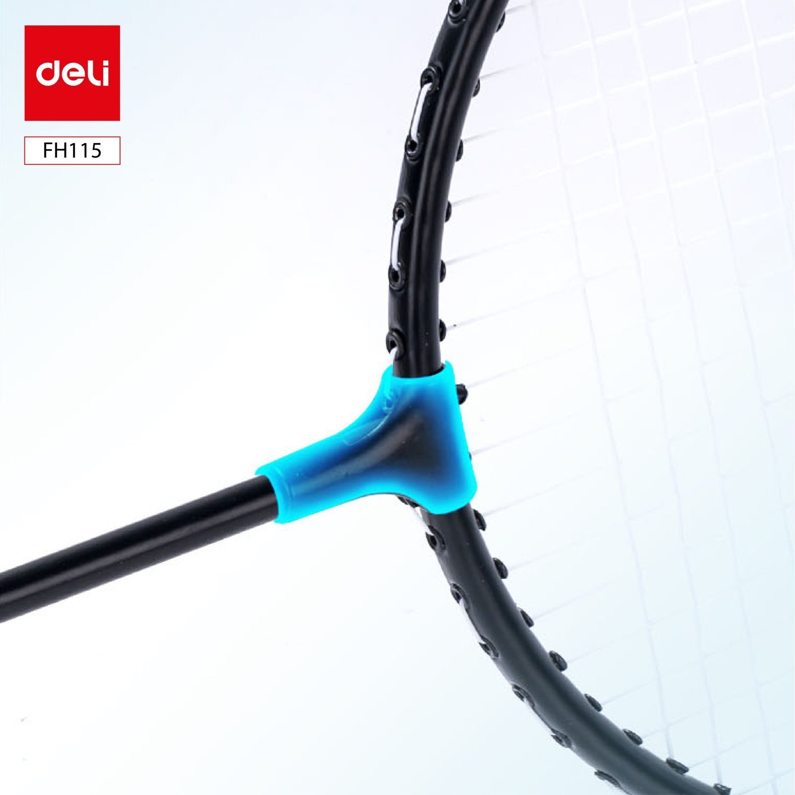 ديلي مضرب تنس الريشة - مجموعة 2 مضرب مع ملحقات - معدن - الطول : 665 مم - أسود - FH115