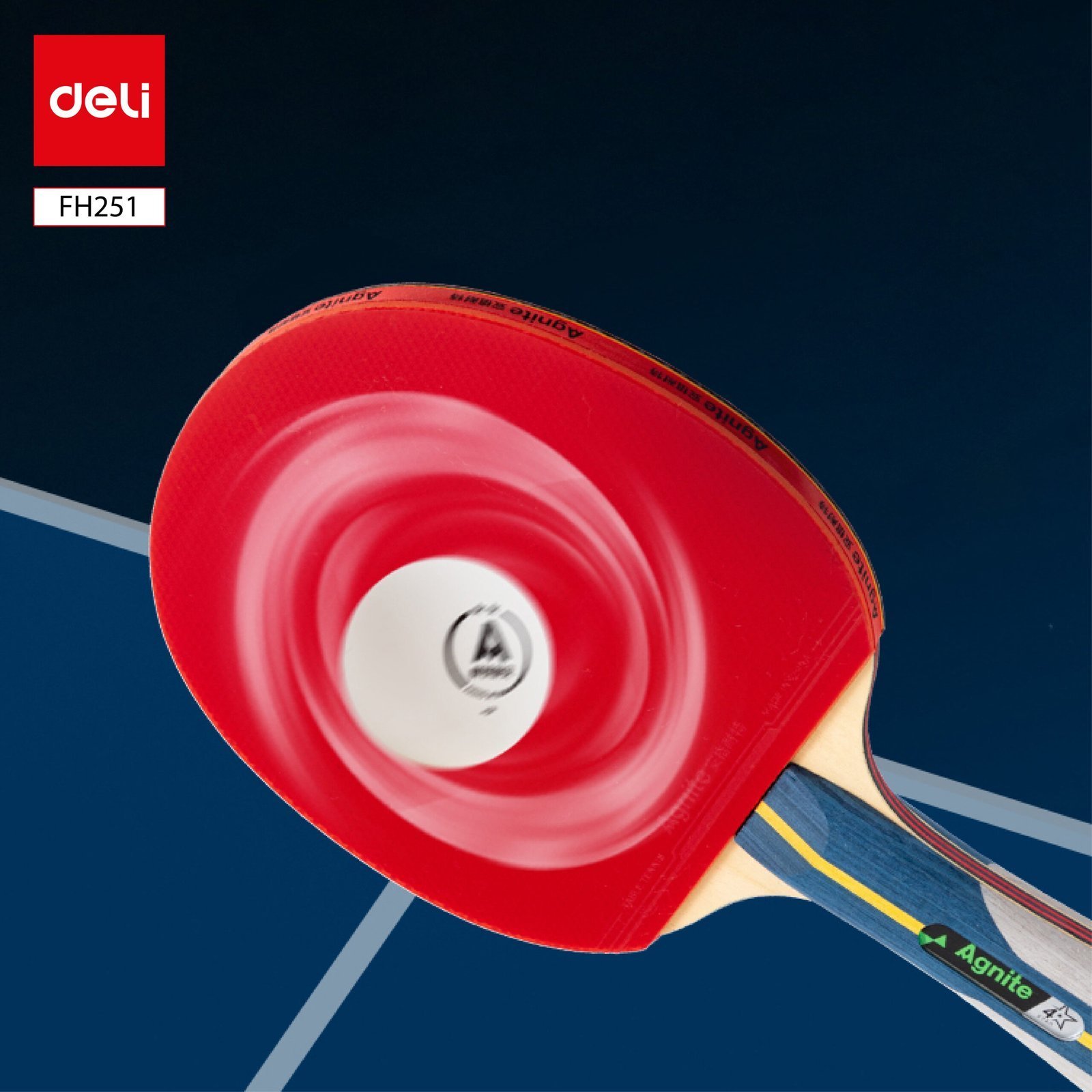 ديلي مضرب تنس الطاولة - مع ملحقات - مع ملحقات - نجمة واحدة - الوان مختلفة - FH251