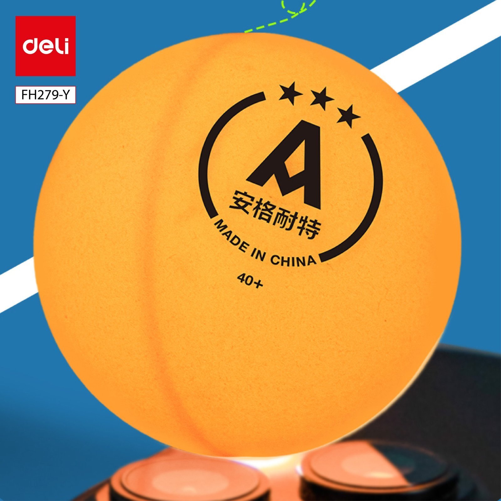 ديلي كرة تنس الطاولة - مجموعة 6 كرات - أصفر -Y-FH279