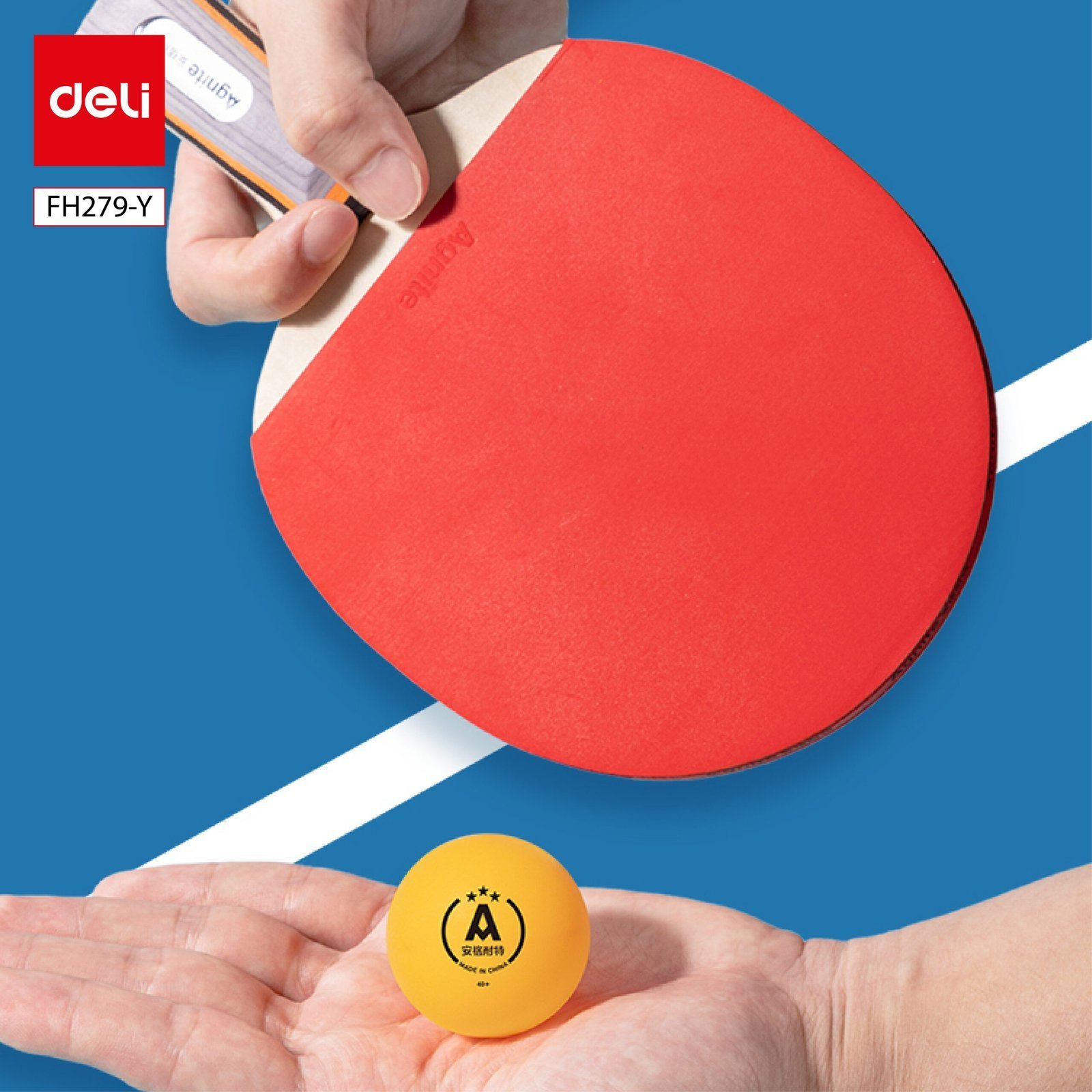 ديلي كرة تنس الطاولة - مجموعة 6 كرات - أصفر -Y-FH279