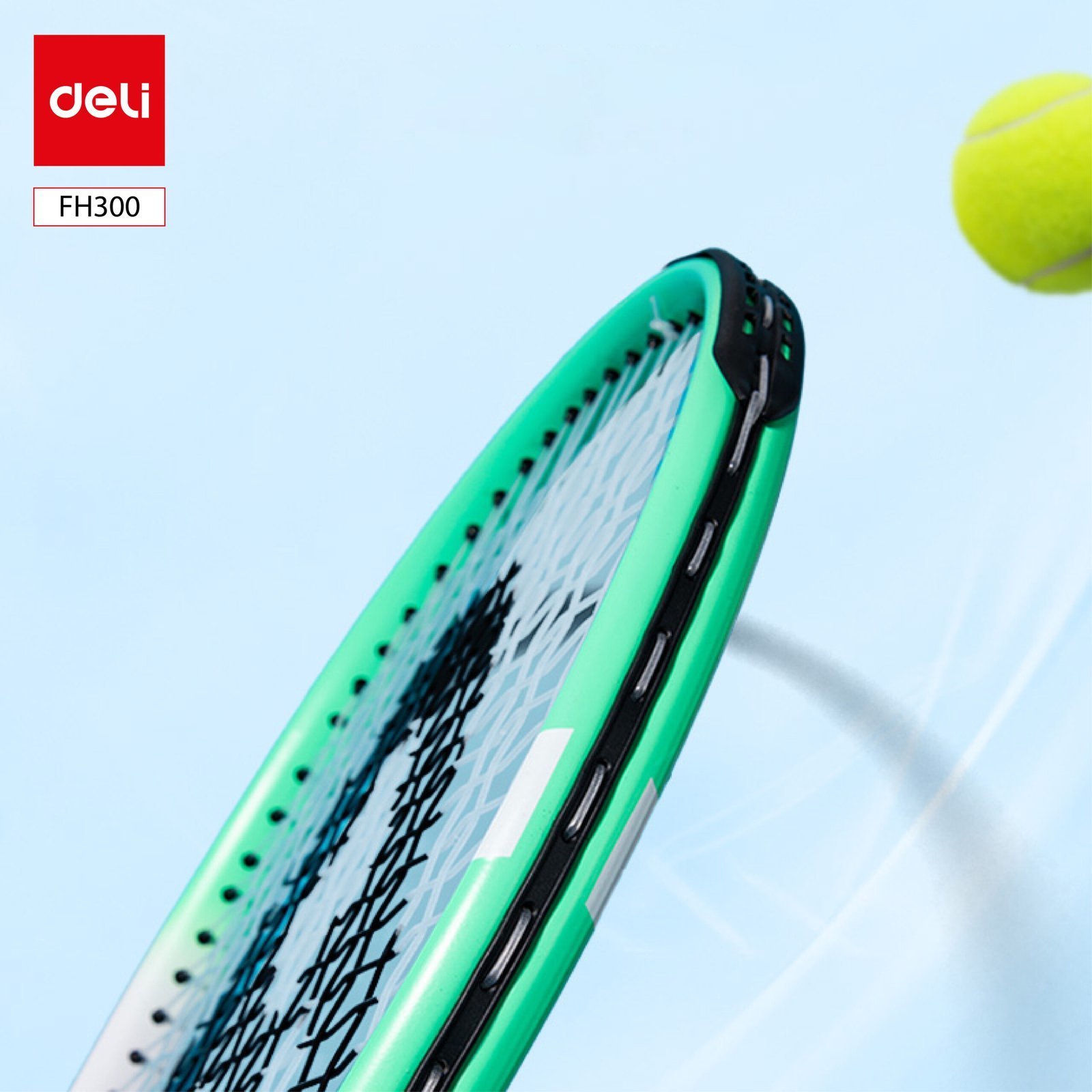 ديلي مضرب تنس - مع ملحقات - المنيوم - ألوان مختلفة - FH300