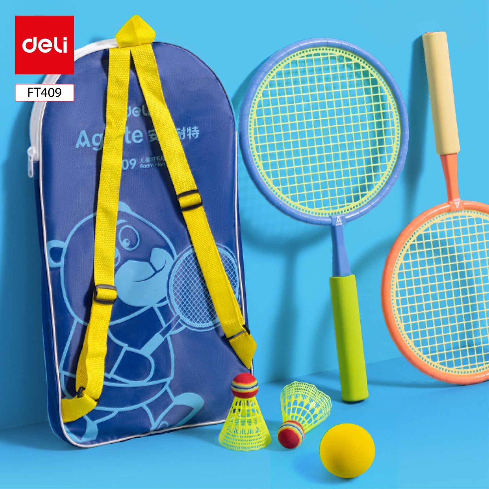 ديلي مضرب تنس الريشة للأطفال - 47 سم * 26 سم - 7 سم - ألوان مختلفة - FT409