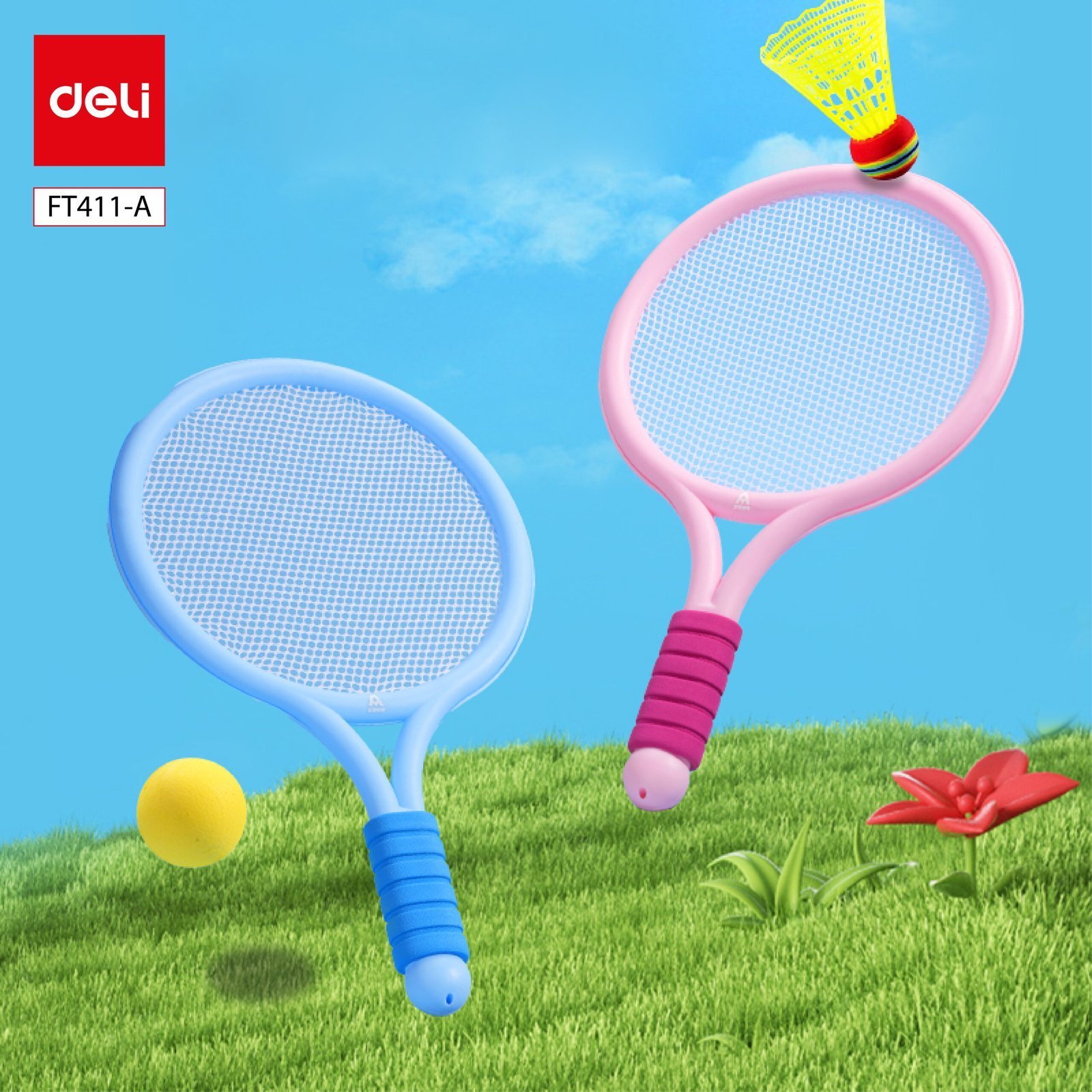 ديلي مضرب تنس الريشة للأطفال - بلاستيك -A-FT411 - 470*240*50