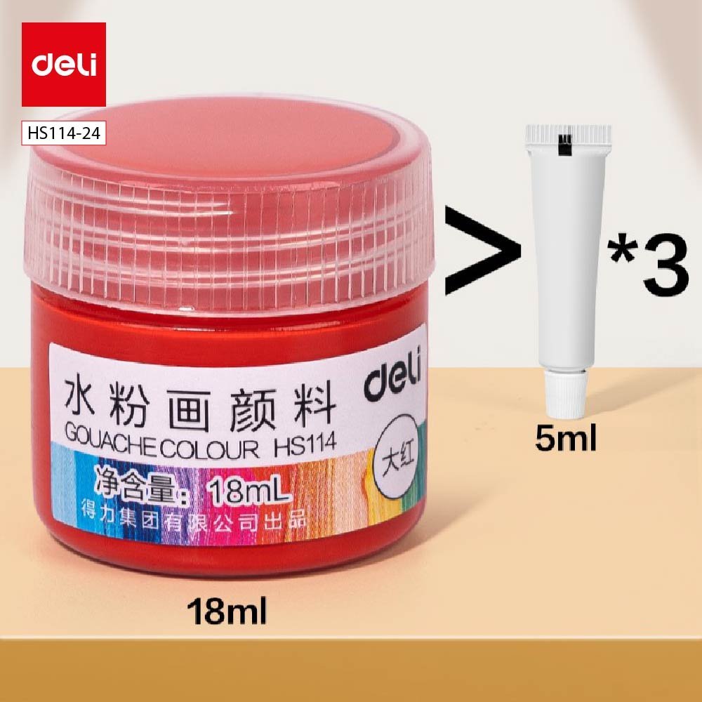 ديلي تلوين غواش - حنجور 18 مل - 24 لون -HS114-24