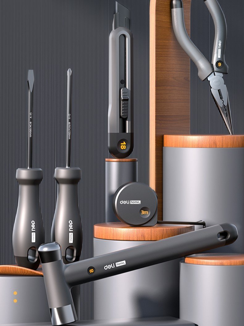 ديلي مجموعة مفكات منزلية - أسود - HT0006