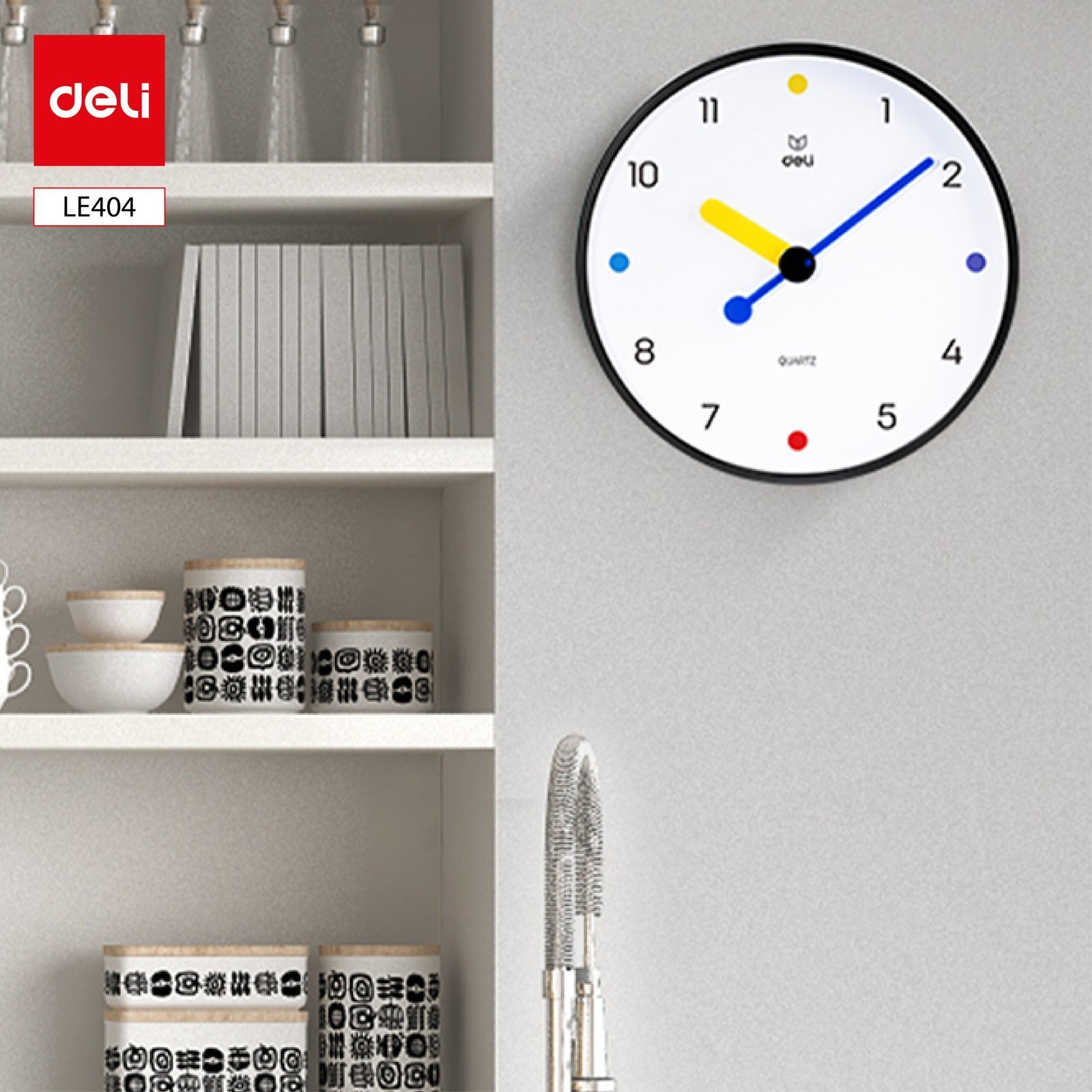 ديلي ساعة منبه - إضاءة خلفية - 112.5*67*96 مم -أبيض أزرق / أخضر - N5886