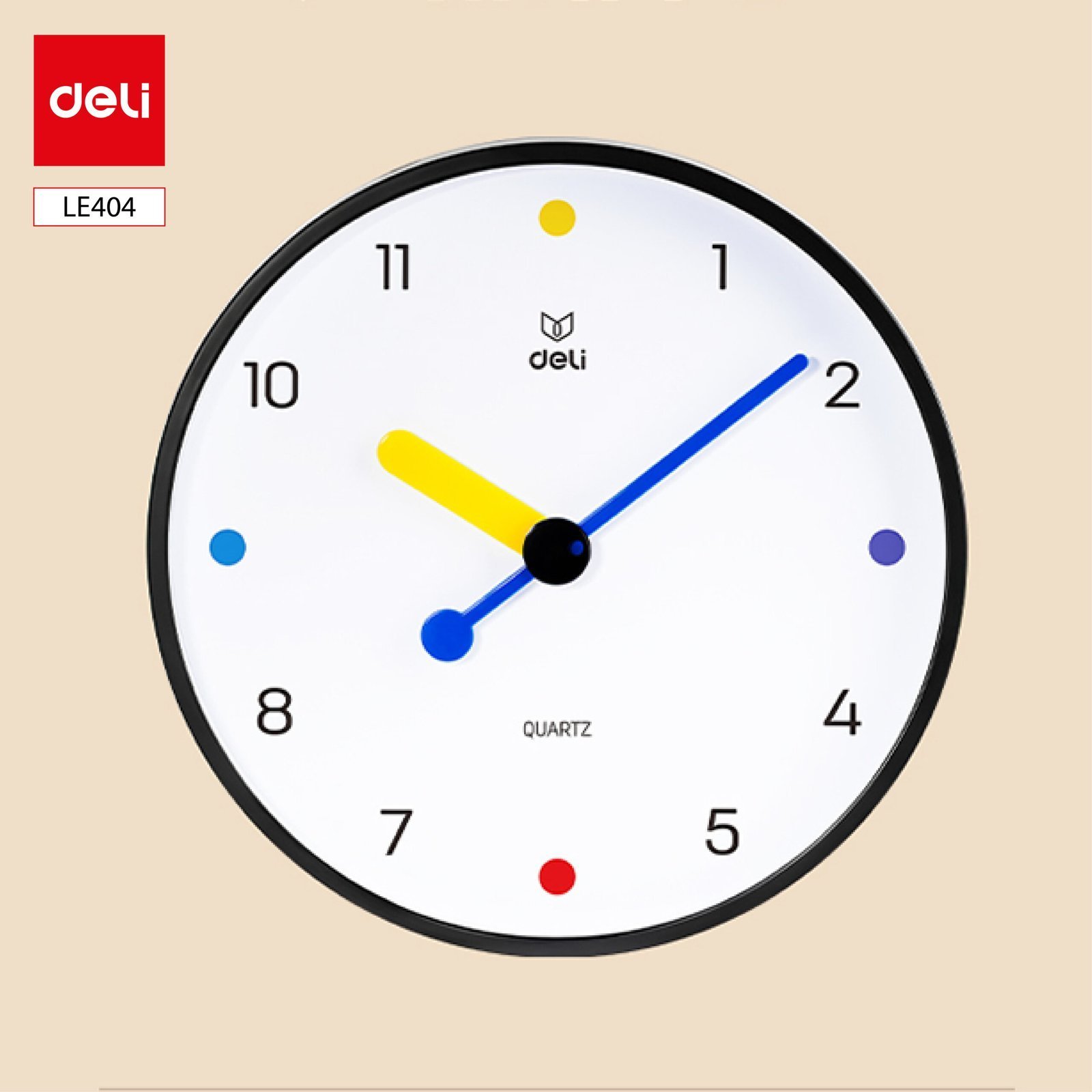ديلي ساعة جدارية - (48×285×285) ملم - أسود -LE404