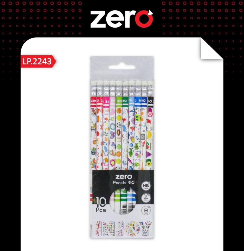 علبة أقلام رصاص دائري zero 910